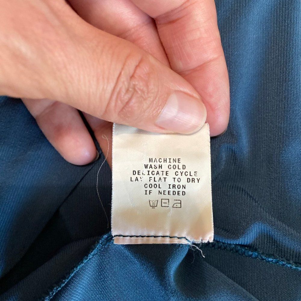 EUC Teal Knotted Front Halter Cocktail Midi Dress - Picture 4 of 14